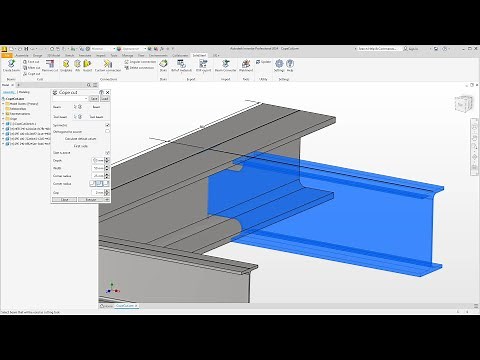 Cuts in structural steel design with Autodesk Inventor – SolidSteel parametric tutorial