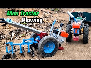 Driving the New Mini DIY Tractor to Plow the Rice Field |Diy Tractor Video |