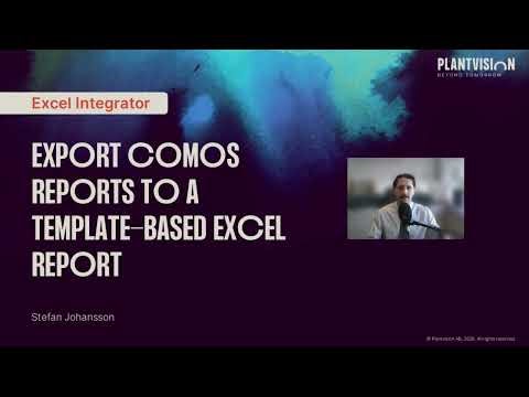 Export COMOS reports to a Template-based Excel report