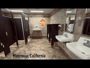 Men’s Women’s Restroom | Kohler Wellcomme & Wellworth Toilet Flush, XLerator Hand Dryer | Home Depot