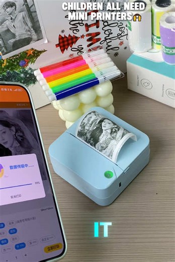 Guess What It Prints? This Mini Printer Does Stickers Photos Labels - Watch Till End! ❄️✨✨ #MiniPrinter#StudyTok#LifeHacks#EverydayCarry#tiktok