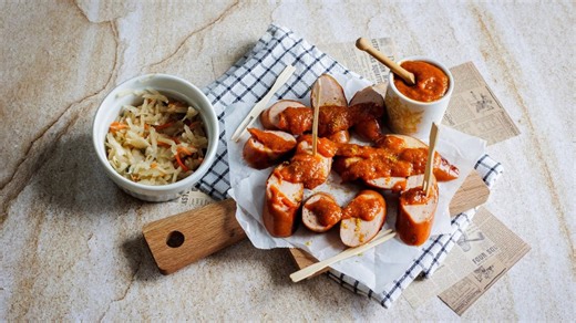 German Christmas market-style currywurst recipe