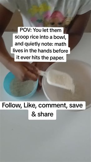 POV: You let them measure rice into jars… and quietly clock the lesson. Counting. Comparing. Estimating. No worksheets. No pressure. Just hands learning first — because math lives in the body long before it ever lands on paper. This is how understanding sticks.Try this today and tell me what your child noticed#POVParent #HandsOnLearning #EarlyMath #LearningThroughPlay #MontessoriInspired