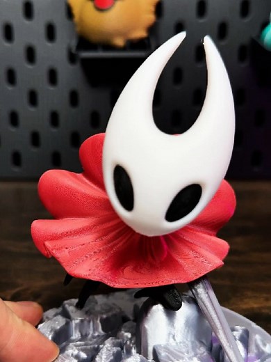 Hornet from Silksong 3D Printed Figure Printed this Hornet figure from Hollow Knight: Silksong - clean details, smooth curves, and a perfect collectible for fans of the game. Model link https://makerworld.com/en/models/1772891-hornet-hollow-knight-silksong?from=search#profileId-1887713 #3DPrinting #PrintTok #HollowKnight #Silksong #fyp
