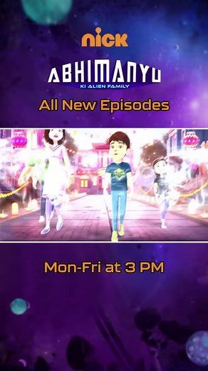 8K views · 39 reactions | All-new episodes of ‘Abhimanyu ki Alien Family’ Mon-Fri at 3 PM, only on Nick! #AbhimanyuKiAlienFamily #NICK #AlienAdventureBegins #TheAlienFamily #Abhimanyu #Nicktoons #AlienInIndianPavilion | Nick India | Facebook