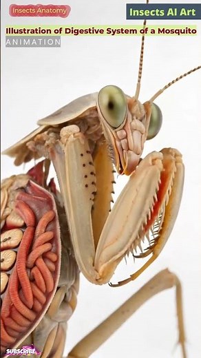 Illustration of an Insect Digestive System Animation | Insects AI Art | 03