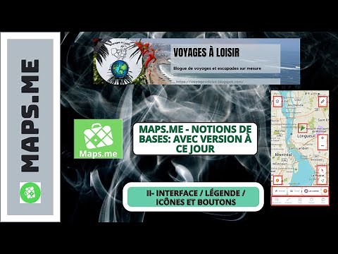 MAPS ME - Notions de base: Interface, légende, icônes et boutons