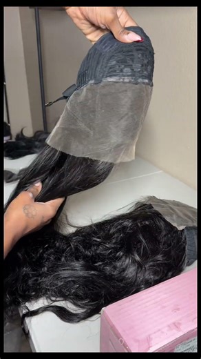 Starting the day the right way — prepping lace for both custom and premade orders.