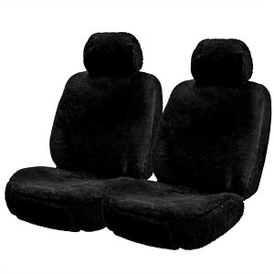 Repco Luxury Sheepskin Front Car Seat Covers, Black - Pair - RSCFTPRS30-BK-SSLX
