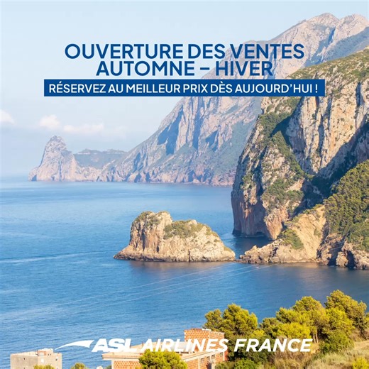 ✈️Embarquez vers la France 🇫🇷 au meilleur prix avec ASL Airlines. Réservation sur www.aslairlines.dz ou en agences de voyages : Soleil Voyages à Alger ou Tizi-Ouzou, | ASL Airlines France