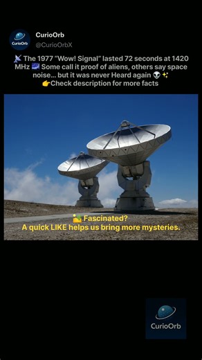 The Wow! Signal 🌌 – Mysterious Alien Radio Signal #shorts
