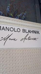 An in-person look at @manoloblahnik’s limited-edition Marie Antoinette capsule. The designer hosted an event at Ladurée in New York on Monday to celebrate the collection launch. Video: @nikarajohns | Footwear News