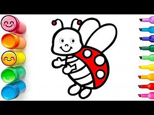 Drawing and Coloring a Cute Ladybug | Easy Step by Step Tutorial for Beginners