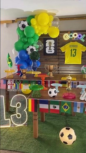 Decoração de Festa tema Copa do Mundo 🎉🇧🇷
