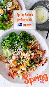13 reactions | Hail Spring. Hail Caeser Salad. Big rains brought bumper harvests of  prawns and they're great value right now. So as the weather warms and we start eating more outdoors, here's the perfect spring salad to welcome the warmer weather.. Here's the full recipe (+ 100 more) ➡️ https://bit.ly/3tpdVam | Love Australian Prawns | Facebook