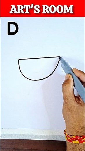 How To Draw A Hen With Letter D | Easy Drawing Tricks Step By Step #shorts