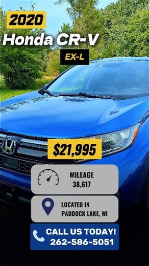 2020 Honda CR-V EX-L AWD | Only 38K Miles | Leather + Sunroof | $21,995 #cornerstoneautowi #sale
