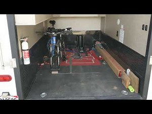 Securing bikes in a toy hauler
