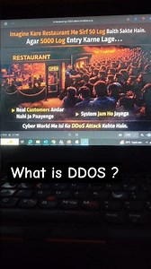 What is DDOS ATTACK Explained in one minute in hindi #botnet #cybersecurity #beforeaclick #ddos #dos