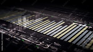 Futuristic motion graphic user interface head up display screen with Holographic Earth continents and digital data telemetry information display for digital background computer desktop display screen