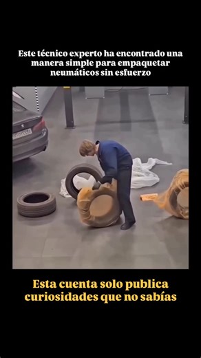 Reel Curioso on Instagram: "Un técnico con experiencia demuestra cómo aplicar principios básicos de la física para empacar un neumático de forma rápida y sin esfuerzo. Con pequeños ajustes en el ángulo, la presión y el movimiento, convierte una tarea pesada en un proceso eficiente, mostrando que el conocimiento técnico puede marcar la diferencia incluso en los trabajos más simples."