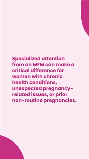 Specialized attention from an MFM can make a critical difference for women with chronic health conditions, unexpected pregnancy-related issues, or prior non-routine pregnancies. Link in bio for more information. #highriskpregnancycenter #mfm #maternalfetalmedicinedoctor #mfmdoctor #maternalfetalmedicine