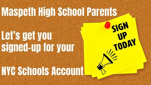 The new NYC Schools Account (NYCSA) Portal will allow you to: See your students grades, test scores and more in My Student Take classes in Parent University Report bullying Access forms for your child Reset your child's DOE account password Access SupportHub All with one login! | Maspeth High School | Facebook