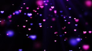 Heart Particles Valentines Day Background