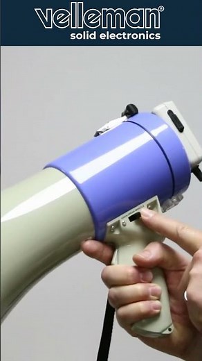 Megaphone with shoulder strap, 25W, 500m, siren, voice function, whistle tone, detachable microphone