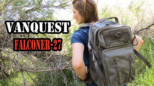 Vanquest Falconer-27 backpack review evaluates Ashley's bug out bag