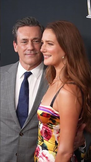 Jon Hamm with wife Anna Osceola attend the NFL ceremony #fashion