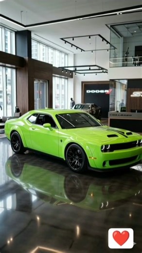 “Green Dodge Challenger in Showroom 😲 | Interior & Luxury Look”