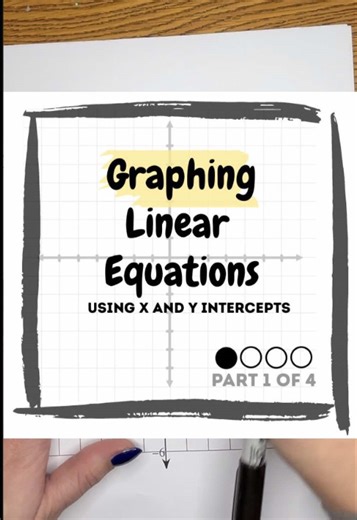 Graphing Linear Equations –Part 1 of 4 These are the easy ones 😌 If you’re given the x and y intercept, this is the fastest way to graph! #algebra1 #algebratips #mathtok