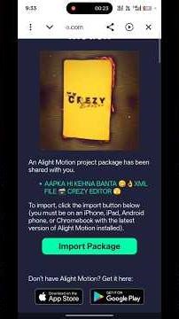 ⚠️ Project Import Problem in Alight Motion 😱 | Easy Fix ✅✨ #xmlalightmotion #crezyeditor