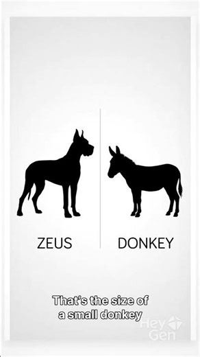 World's Tallest Dog: Meet Zeus! 🐕📏 #BiggestDog #GuinnessWorldRecord #Zeus #Shorts #dogs #pets