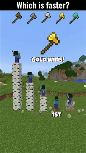 Which Minecraft Axe Is Faster? #shorts #minecraft