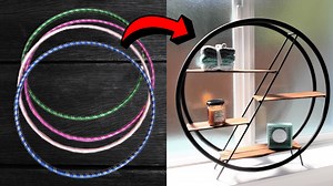 Easy Dollar Tree DIY Hula Hoop Shelf Tutorial