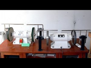 Our new setup for Commercial Sharpening - 22 knives per hour