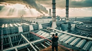 an overview of a state-of-the-art carbon capture facility highlighting the complex equipment and technology used to reduce greenhouse gas emissions