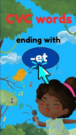Phonics made easy:CVC Words that End with -ET| Easy Reading for Kids.#CVCWords#Phonics #ETWordFamily