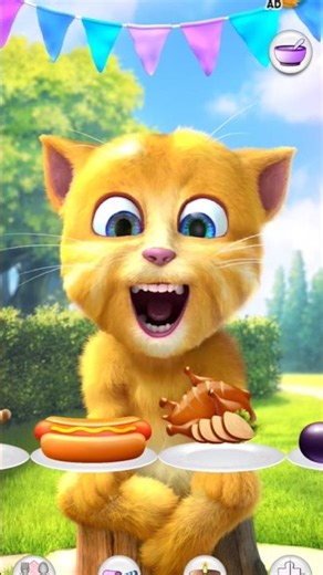 talking ginger new viral album release 😂 funniest moments🤣 & eat all unlocked foods🍌🥪🥞🍰🥑🧆🍉🍓🍍🌶️😱 #cat