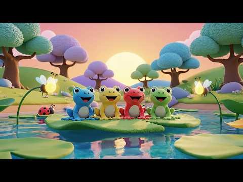 Four Little Toy Frogs Ribbit Ribbit Ribbit | Toy Frog Song & Fun Nursery Rhymes