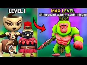 [Rebirth 4]- I Unlocked Level 1 To MAX LEVEL Shimpanzini Watermelonini Kingini In Brainrot Evolution