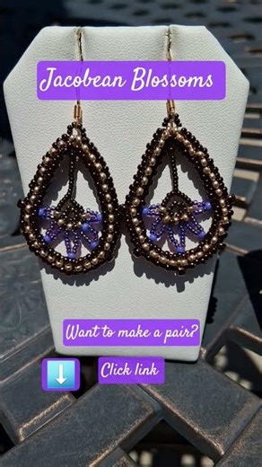 Jacobean Blossoms Earrings Tutorial