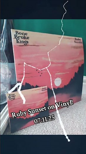 Ruby Sunset, available on Vinyl 😍 #bonebrokekings #elasticstage #livemusic #bluescommunity #music