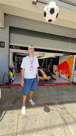 Bringing a touch of football to the paddock 🔥 #F1 #VCARB