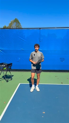 FOLLOW for more pickleball tips! Use a eastern grip when driving the ball in pickleball. This will put more spin on your shots allowing you to hit harder. ⚡️ | Caden Cox