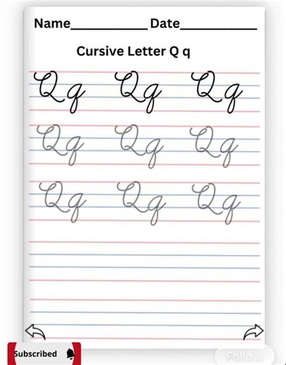Free Cursive writing Worksheets for Grade 1,2