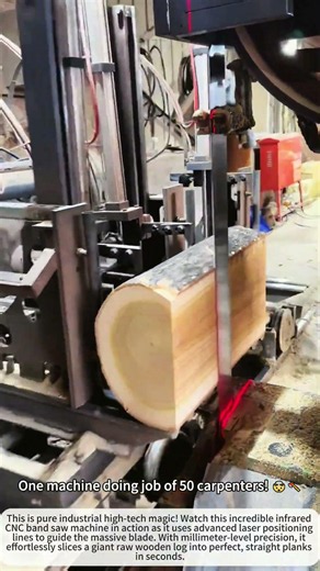 Sci-Fi Laser Machine Slicing Giant Wood! 🚨