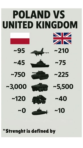 Poland vs UK – Firepower, Tanks, Jets, and Navy Compared!
